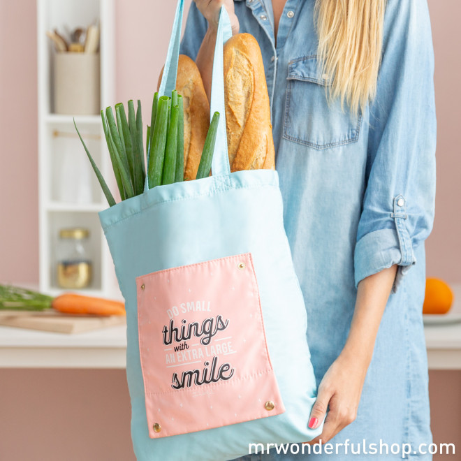 Foldable tote bag - Do small things with an extra large smile (ENG ...